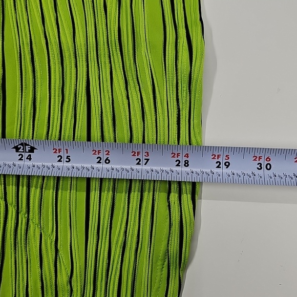 Multiples Neon Green and Black Striped - Picture 9 of 9